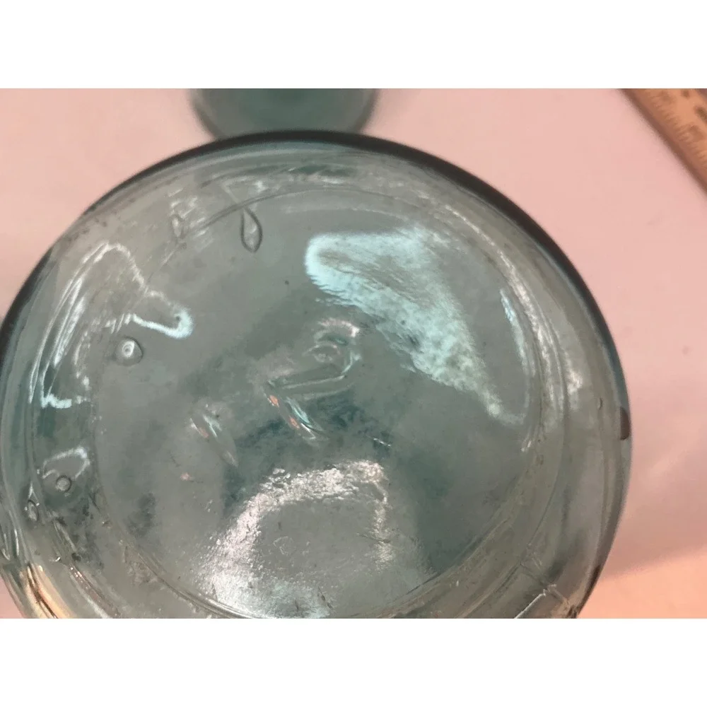 Ball Vintage Mason Jars Set of 4 Aqua Blue Glass Perfect Mason Quart Farmhouse